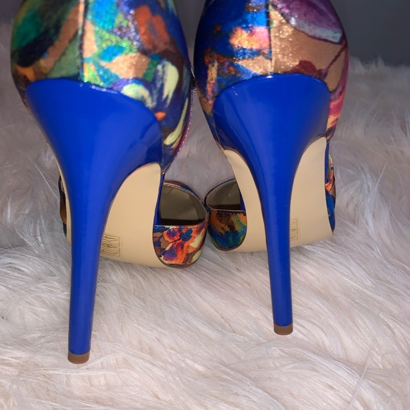 NWT ASOS Ponder Blue Floral Shoes - Picture 6 of 7